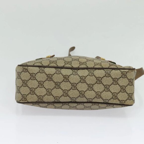 GUCCI GG Supreme Web Sherry Line Bag PVC Beige Gold 904 02 049 Auth ar13697 - Picture 6 of 16